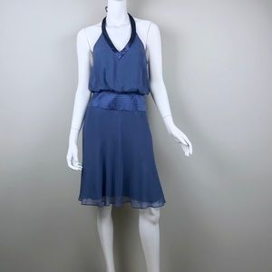 NEW {Laundry by Shelli Segal} Silk Halter Dress